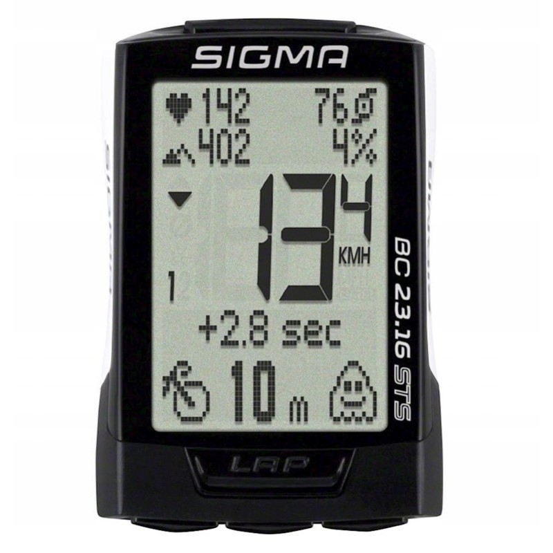 Outlet Licznik rowerowy bezprzewodowy Sigma Sport BC 23.16 monochromatyczny