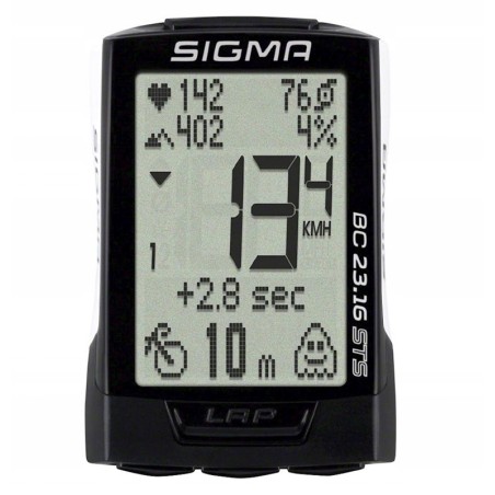 Outlet Licznik rowerowy bezprzewodowy Sigma Sport BC 23.16 monochromatyczny