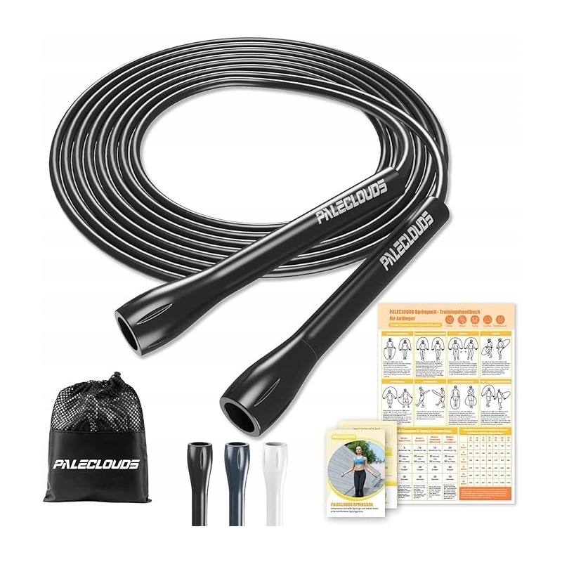 Outlet Paleclouds Springseil lekka skakanka długość 3 m wygodna regulowana Outlet Paleclouds Springseil lekka skakanka długość 3 m wygodna regulowana
