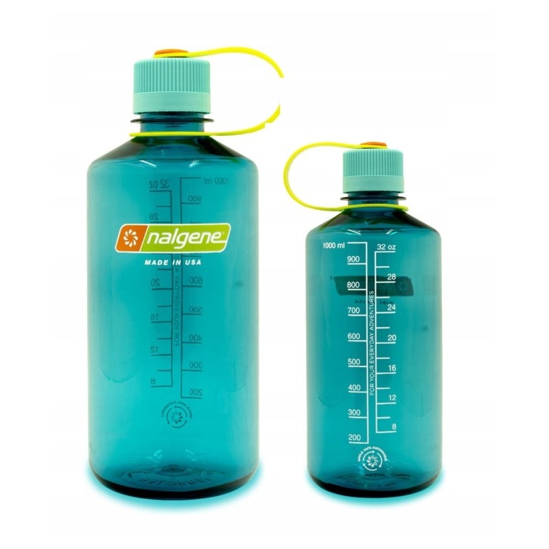 Outlet Bidon Nalgene 1000ml Cerulean Sustain niebieski z szerokim ustnikiem Outlet Bidon Nalgene 1000ml Cerulean Sustain niebieski z szerokim ustnikiem