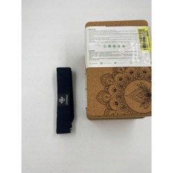 Outlet Zestaw 2 bloków korkowych do jogi fitnessu OVERMONT 22,5 x15x7,5 cm