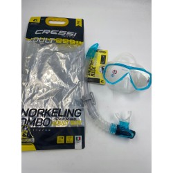 Outlet Zestaw do nurkowania Cressi Estrella Mask + Gamma Snorkel niebieski