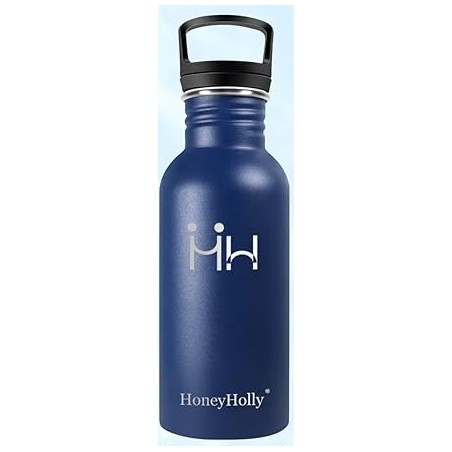 Outlet HoneyHolly Butelka na wodę ze stali nierdzewnej 500ml granatowa