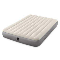 Outlet Materac Dmuchany Welurowy Dwuosobowy Łóżko 203x152x25 Intex 64103