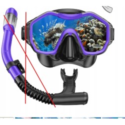 iParaAiluRy Maska do snorkelingu dla dorosłych z systemem przeciwmgielnym