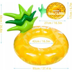FORMIZON Nadmuchiwana mata do pływania w kształcie ananasa średnica 45cm