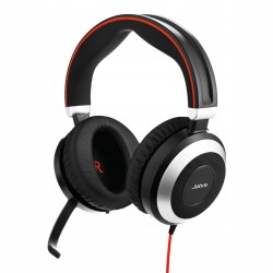 Outlet Słuchawki przewodowe nauszne Jabra Evolve 80 długość przewodu 1.2 m