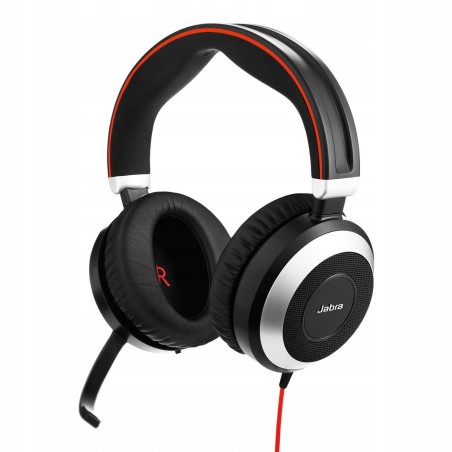 Outlet Słuchawki przewodowe nauszne Jabra Evolve 80 długość przewodu 1.2 m