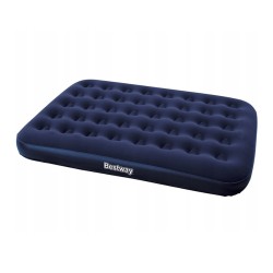 Outlet Materac dwuosobowy Bestway 191 x 137 x 22 cm niebieski welurowy
