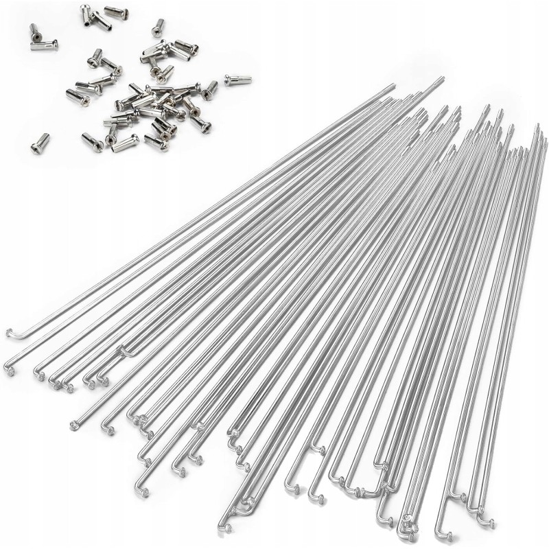 LUXU 36 szt szprych rowerowych typu J-Bend 14G ze stali nierdzewnej 205 mm