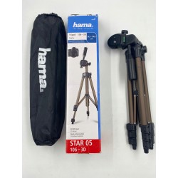 OUTLET LEKKI STATYW HAMA STAR 05 TRIPOD Z GŁOWICĄ 3-KIERUNKOWĄ 1/4 106CM