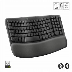 Logitech Wave Keys Bezprzewodowa klawiatura z podpórką pod nadgarstki