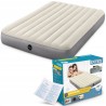 Outlet Materac Dmuchany Welurowy Dwuosobowy Łóżko 203x152x25 Intex 64103