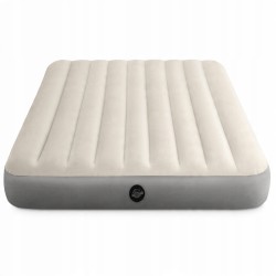 Outlet Materac Dmuchany Welurowy Dwuosobowy Łóżko 203x152x25 Intex 64103