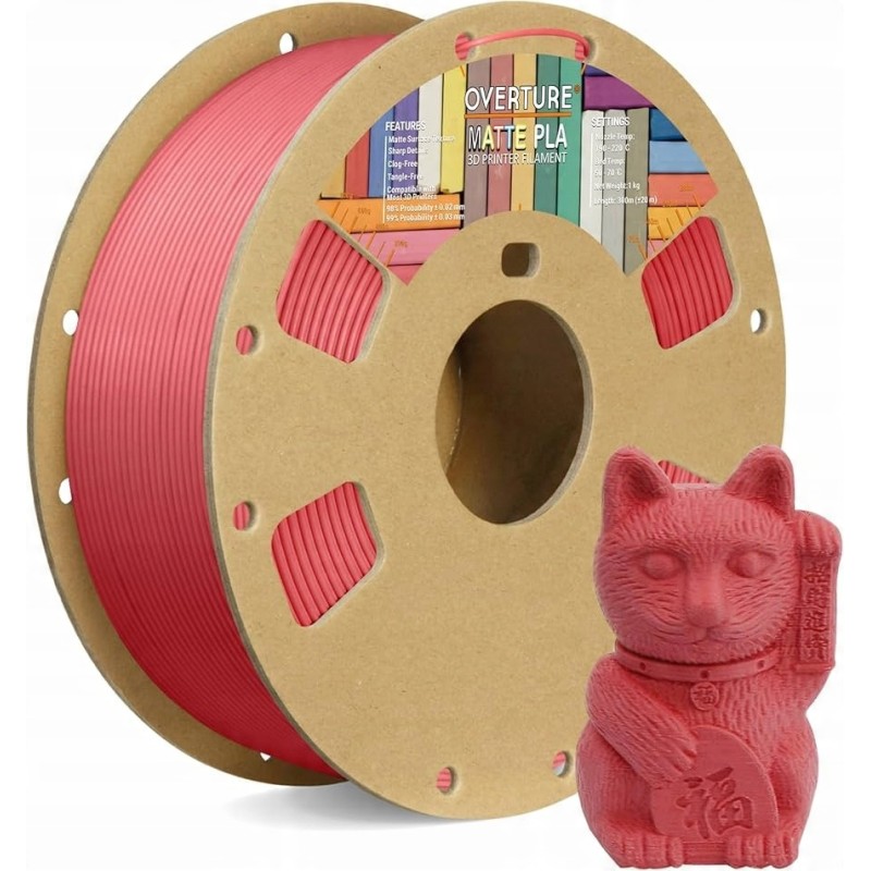 Filament PLA OVERTURE 1,75 mm 1000 g czerwony