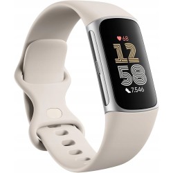USZKODZONY Smartband Fitbit Charge6 biała opaska do monitorowania aktywnośc