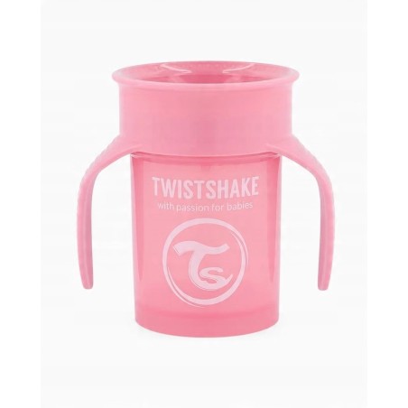 Outlet Kubek Twistshake 360 Cup różowy 230 ml dla dziecka z uchwytami