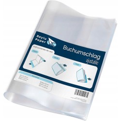 Outlet Zestaw 5szt Transparentne okładki książkowe Raylu Paper OPIS 21.6x39
