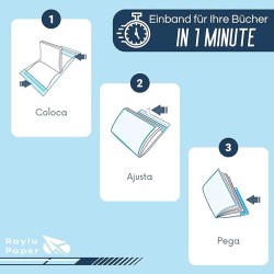 Outlet Zestaw 5szt Transparentne okładki książkowe Raylu Paper OPIS 21.6x39