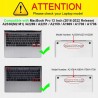 Etui Fintie kompatybilne z MacBookiem Pro 13" M2/M1 (2016-2022)