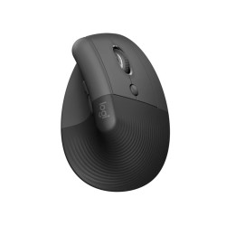 Logitech Lift/Pionowy/Optyczny/Dla praworęcznych/4 000 DPI/USB+BT/Grafitowy