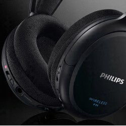 Słuchawki bezprzewodowe nauszne Philips SHC5200 czas pracy 14 h 24 om