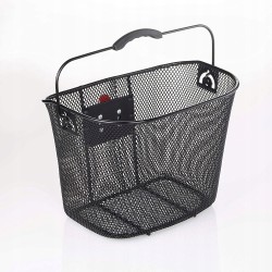 Outlet Kosz rowerowy przedni metalowy FISCHER czarny do 5kg OPIS