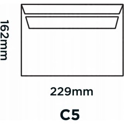 Outlet Purely Everyday Koperta bez okienka C5 (162 x 229 mm) biały 1 sztuka