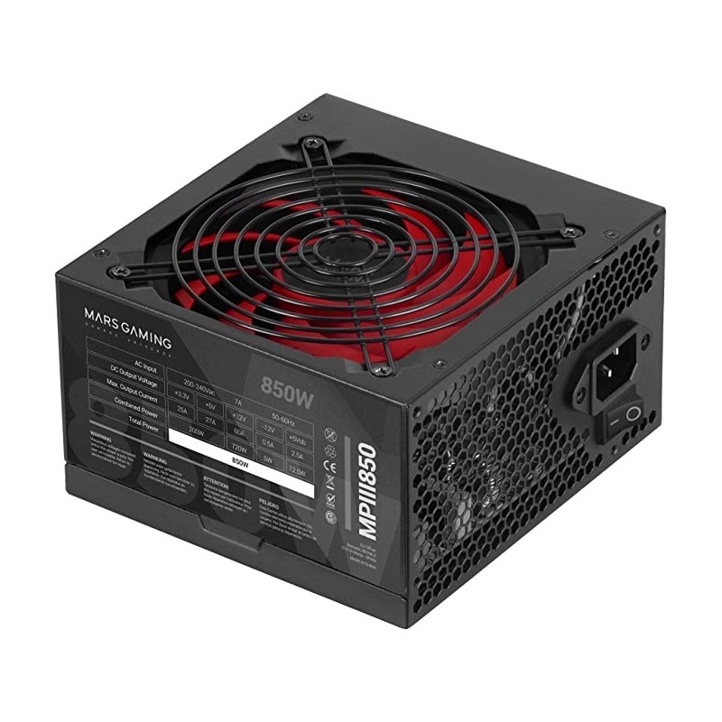 Outlet ZASILACZ Mars Gaming MPIII850 PC ATX 850W 20+4 pin czarny OPIS Outlet ZASILACZ Mars Gaming MPIII850 PC ATX 850W 20+4 pin czarny OPIS