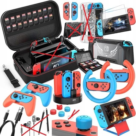 Outlet Mooroer Zestaw akcesoriów do akcesoriów Nintendo Switch OPIS!