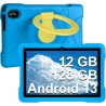 Tablet dla dzieci AOCWEI 2023 10 cali Android 13, 12 (6+6) +niebieskie etui