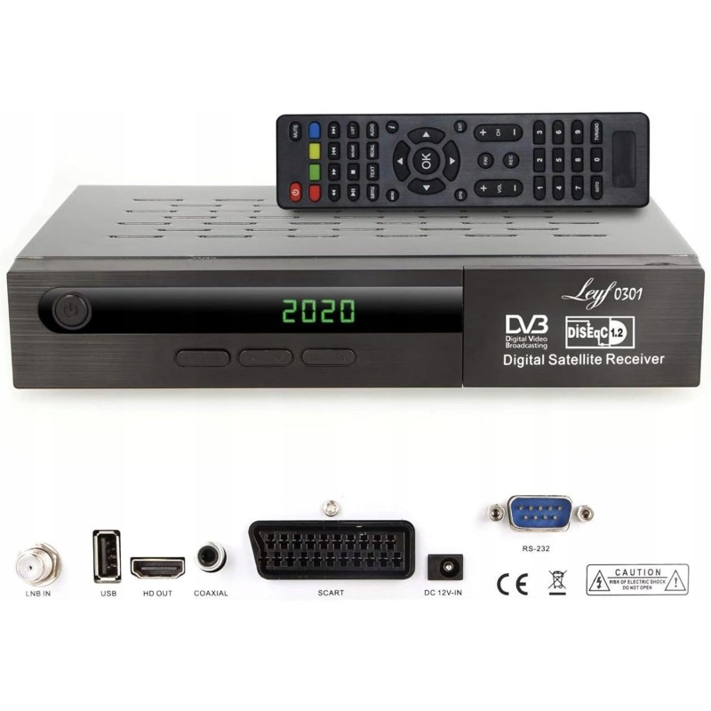 Outlet Tuner Leyf Leyf0301 DVB-S2 + kabel HDMI USB SCART (Euro) Full HD