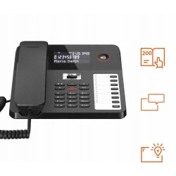 Telefon przewodowy Gigaset DESK 800A tryb głośnomówiący wyświetlacz LCD