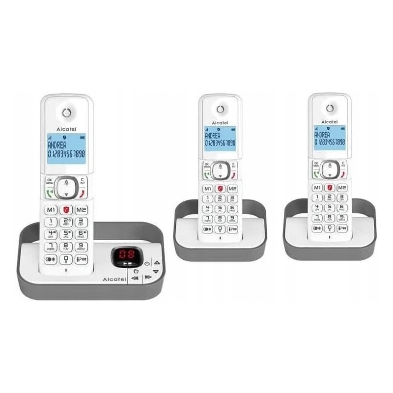 Outlet Zestaw 3 telefonów bezprzewodowych (TRIO) z automatyczną sekretarką