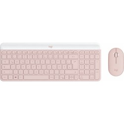 Outlet Klawiatura i mysz Logitech różowe MK470 QWERTZ Układ Niemiecki OPIS
