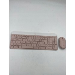 Outlet Klawiatura i mysz Logitech różowe MK470 QWERTZ Układ Niemiecki OPIS