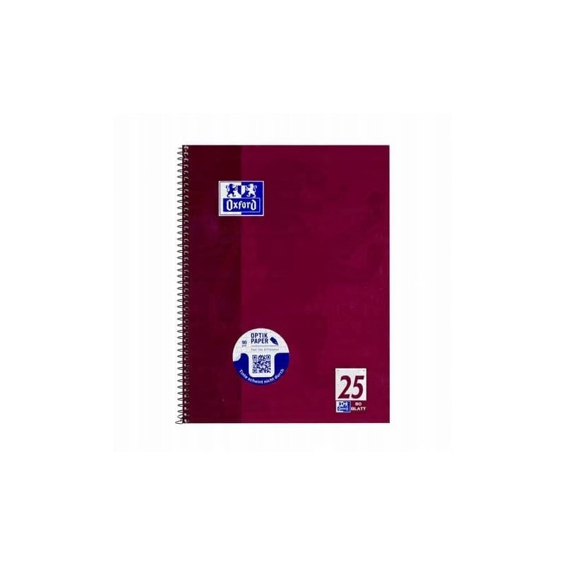 Outlet notatnik A4 Oxford 90 g/m² liniatura 25 80 arkuszy 160 stron fiolet Outlet notatnik A4 Oxford 90 g/m² liniatura 25 80 arkuszy 160 stron fiolet