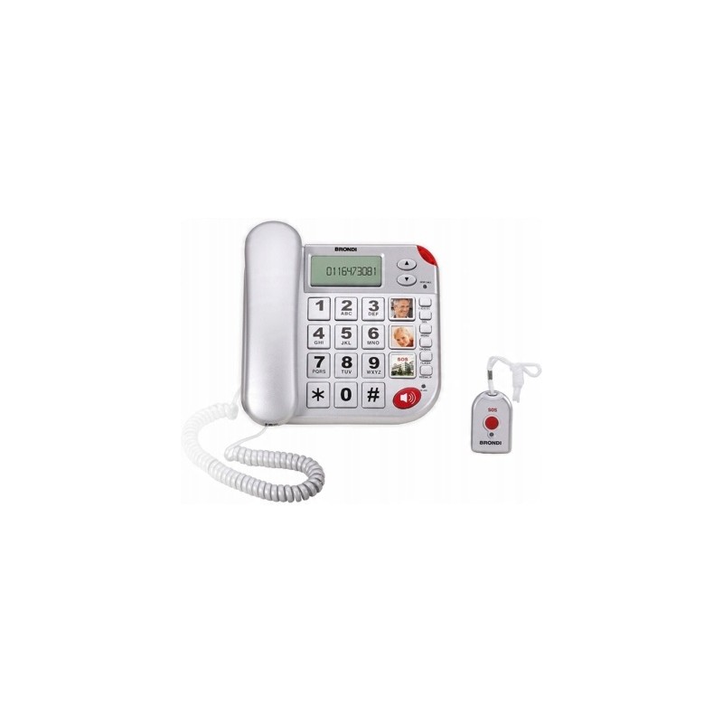 Outlet Brondi Super Bravo Plus Telefon Stacjonarny z Pilotem SOS OPIS Outlet Brondi Super Bravo Plus Telefon Stacjonarny z Pilotem SOS OPIS