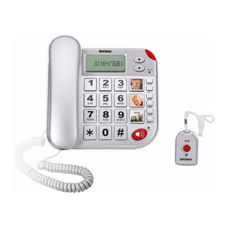 Outlet Brondi Super Bravo Plus Telefon Stacjonarny z Pilotem SOS OPIS