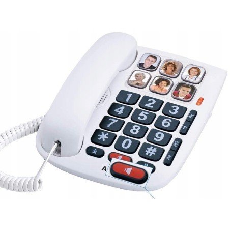 Outlet Telefon przewodowy Alcatel T Max 10 dla seniorów duże przyciski OPIS
