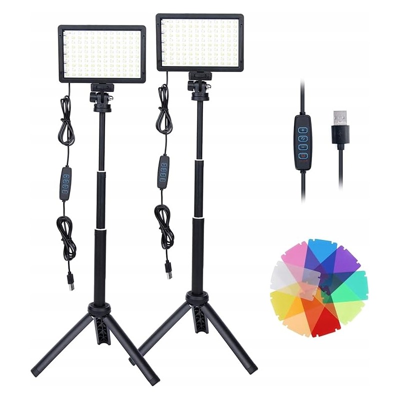 Ściemnialna lampa LED USB 10000K do studia fotograficznyego ze statywem