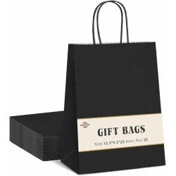 Outlet Zestaw Małe torebki imprezowe Switory 20 szt. czarne bez napisu gift