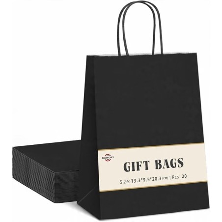 Outlet Zestaw Małe torebki imprezowe Switory 20 szt. czarne bez napisu gift