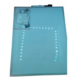 Outlet Tablica 38x27cm biała z srebrną ramką z czarnym markerem i gumką DIY