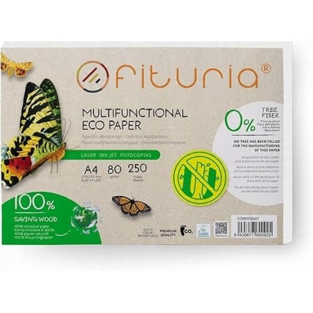 Outlet Papier recyklingowy A4 250 sztuk ekologiczny Fituria80 gr/m do biura