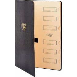 Outlet Saro Teczka organizacyjna czarna plastikowa z gumką elegancka 12 poz