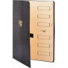 Outlet Saro Teczka organizacyjna czarna plastikowa z gumką elegancka 12 poz