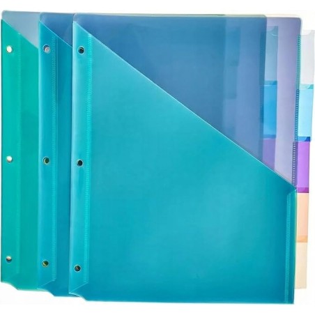 Outlet Przekładki plastikowe 2 kieszonkami 5szt wielokolorowe amazon basics