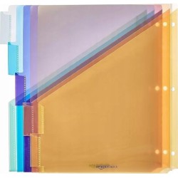 Outlet Przekładki plastikowe 2 kieszonkami 5szt wielokolorowe amazon basics