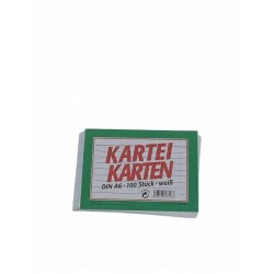 Outlet Kartei Karten białe 100 sztuk DIN format A6 w linie 100420214 Art